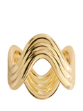 L'OBJET Ripple Brass Napkin Rings set of 4 gold plated (British brand)