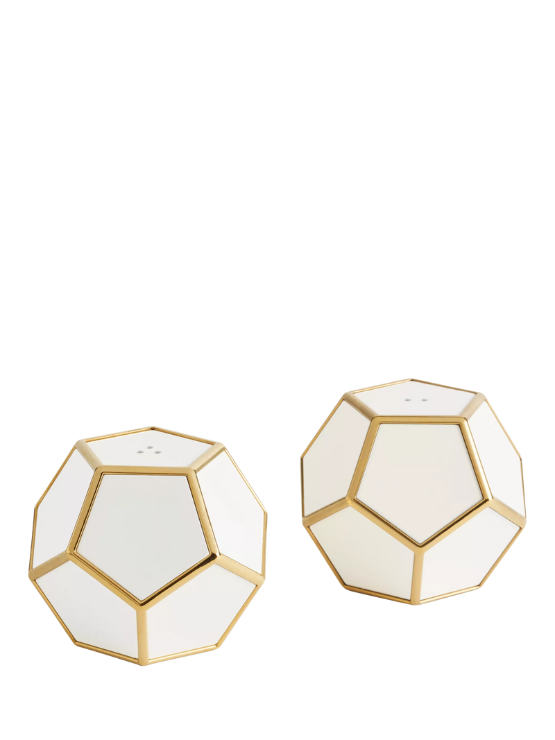 L'OBJET gold plated salt and pepper shakers set of two (British brand)