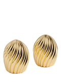 L'OBJET gold plated brass salt and pepper shakers set of 2, imported from the UK