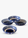 Selbrae House blue stoneware serve bowl set 23cm - British product