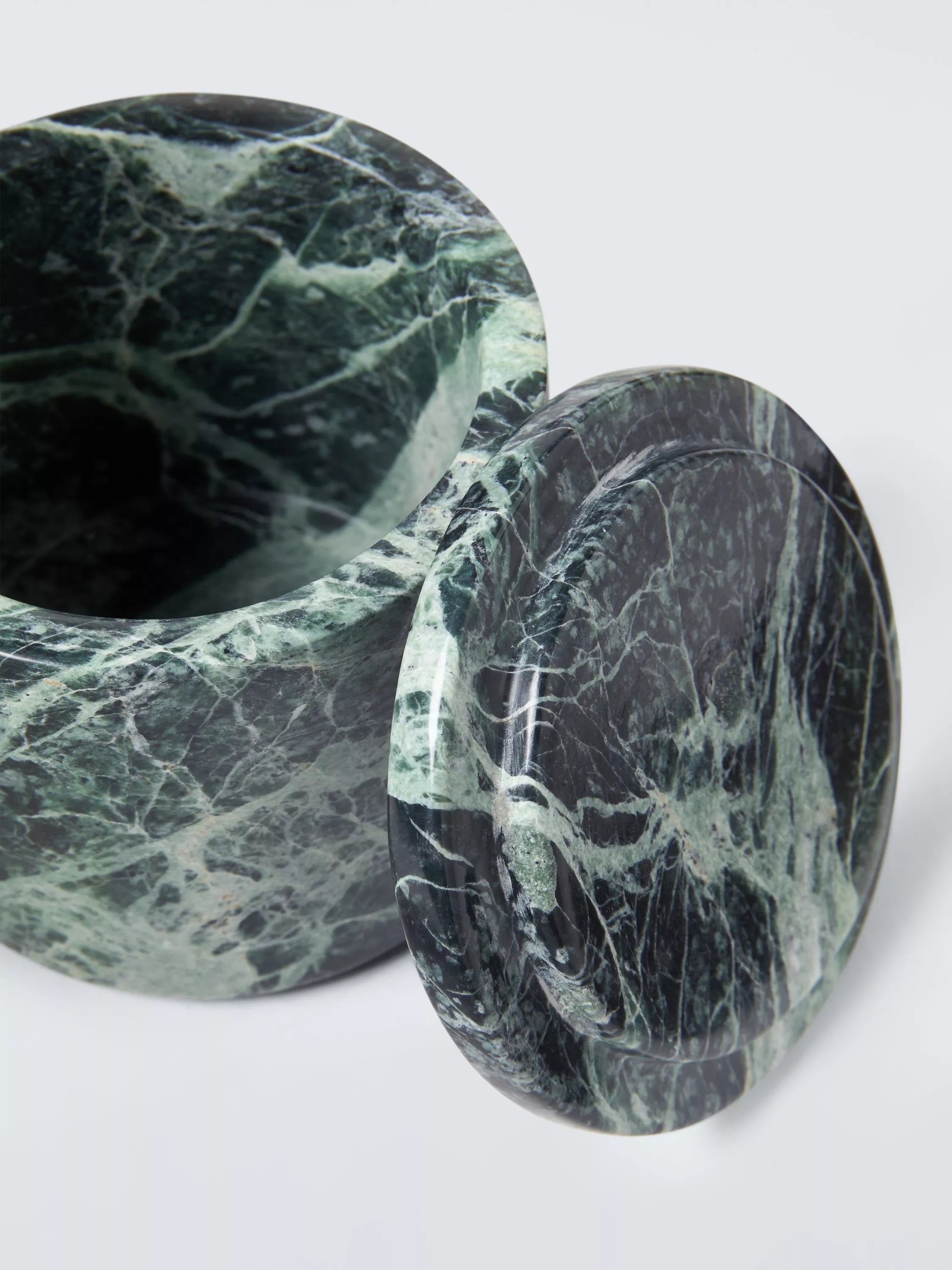 John Lewis green marble lidded pot, imported from the UK