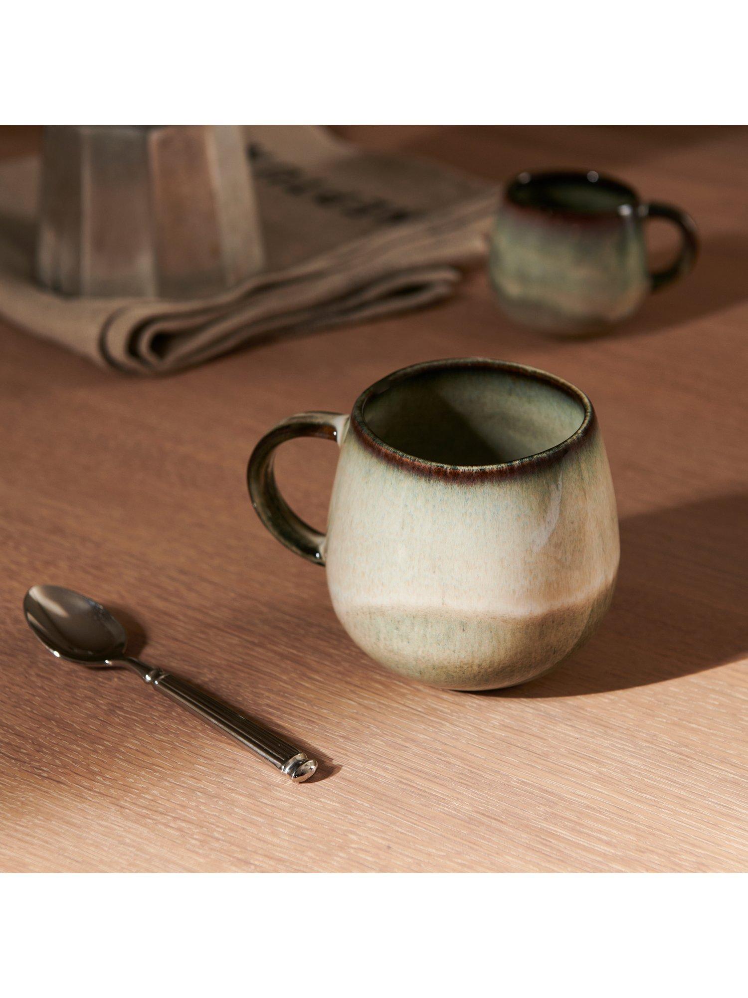Neptune stoneware cappuccino mug 360ml natural, imported from the UK