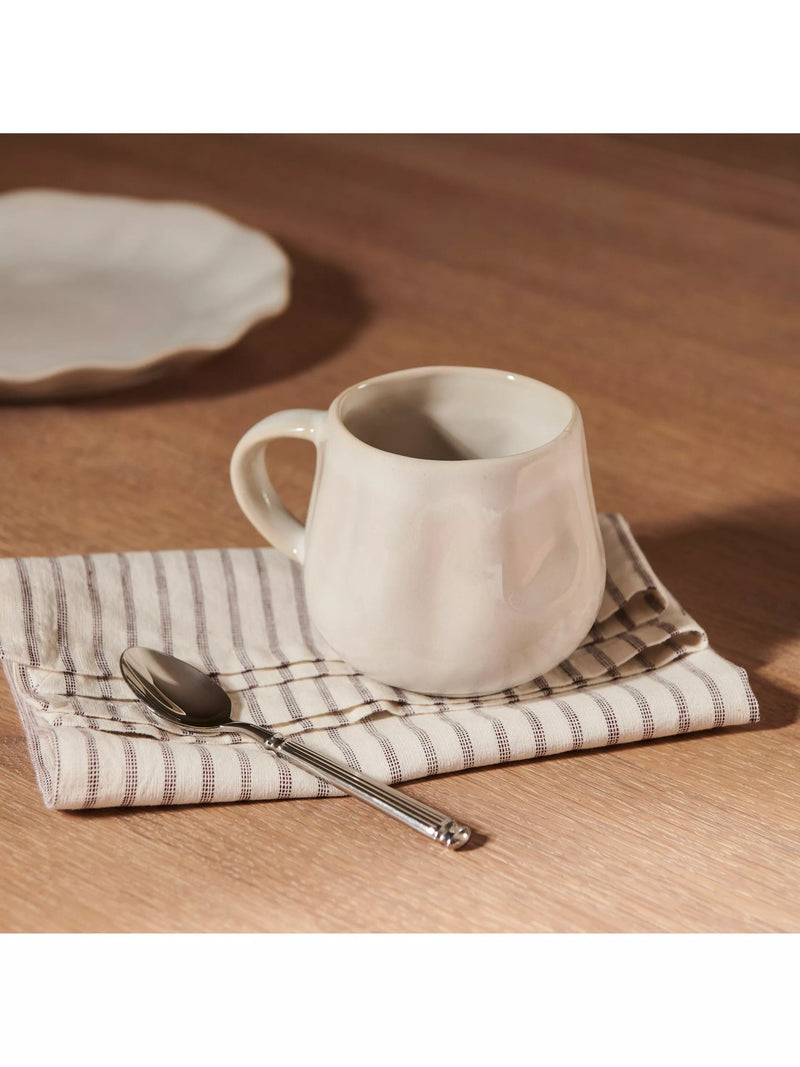 Neptune Sennen stoneware mug 380ml white, imported from the UK