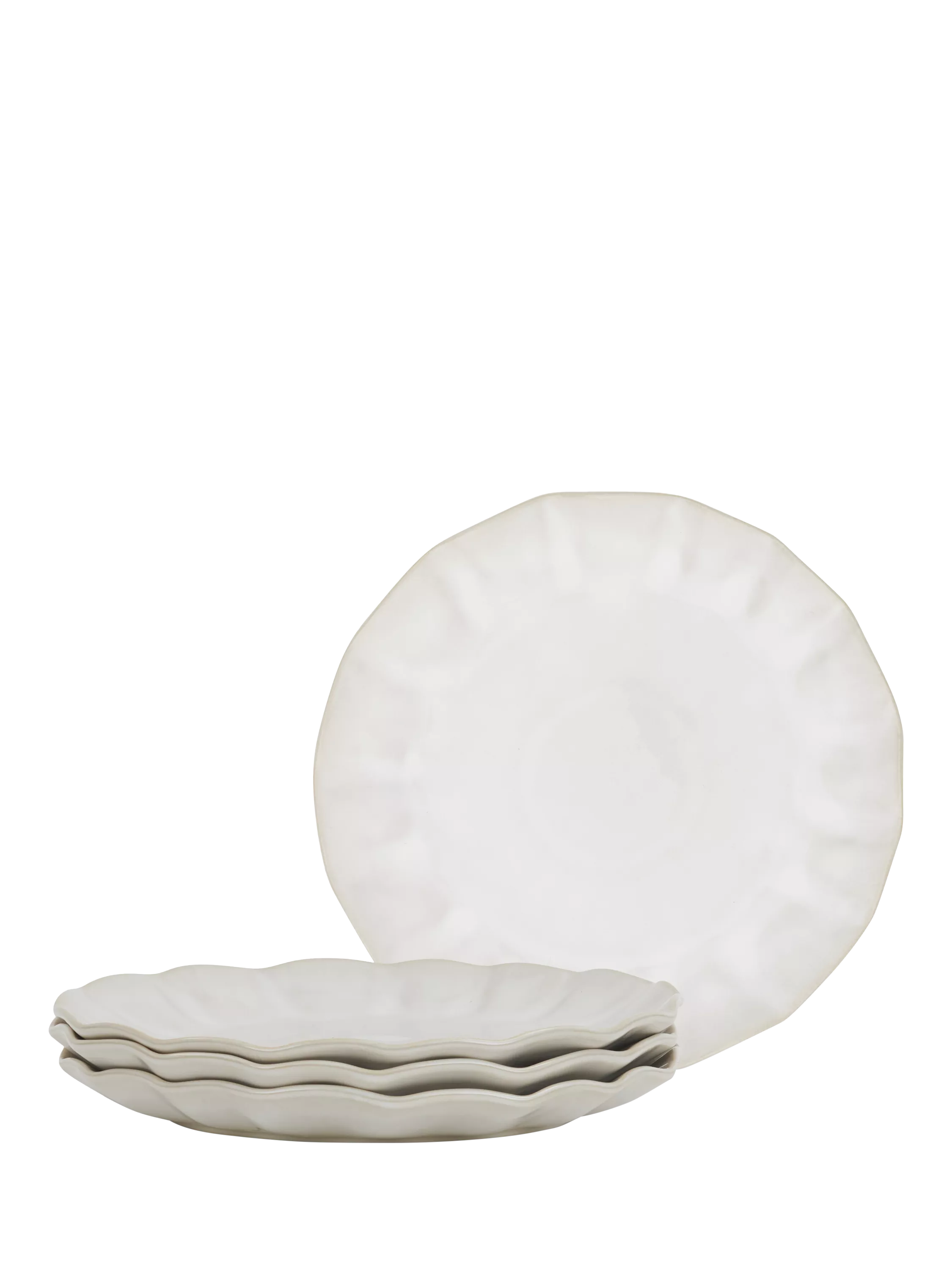 Neptune Sennen stoneware dinner plate 28cm white (British brand)
