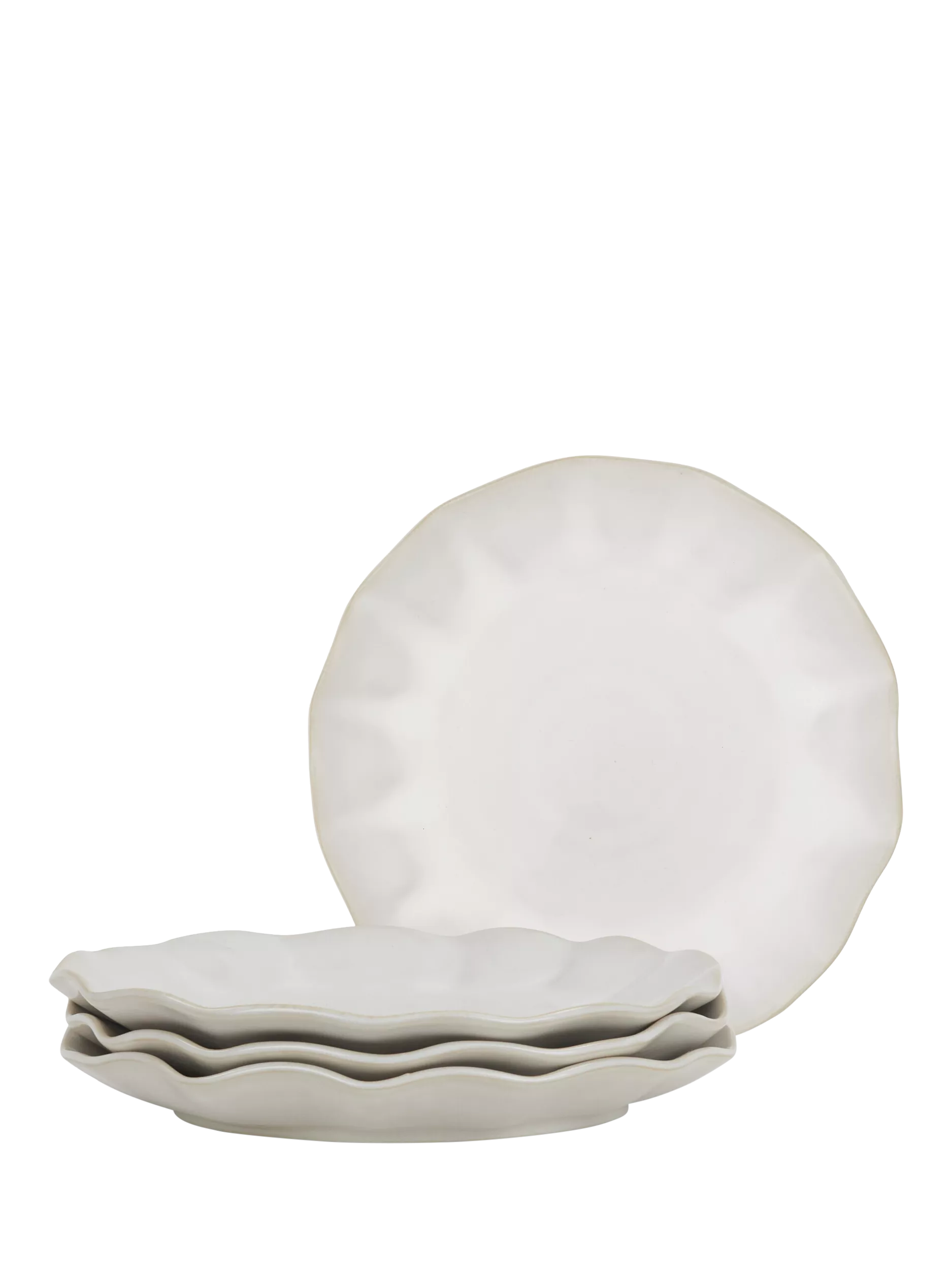 Neptune Sennen stoneware side plate 22cm white, imported from the UK