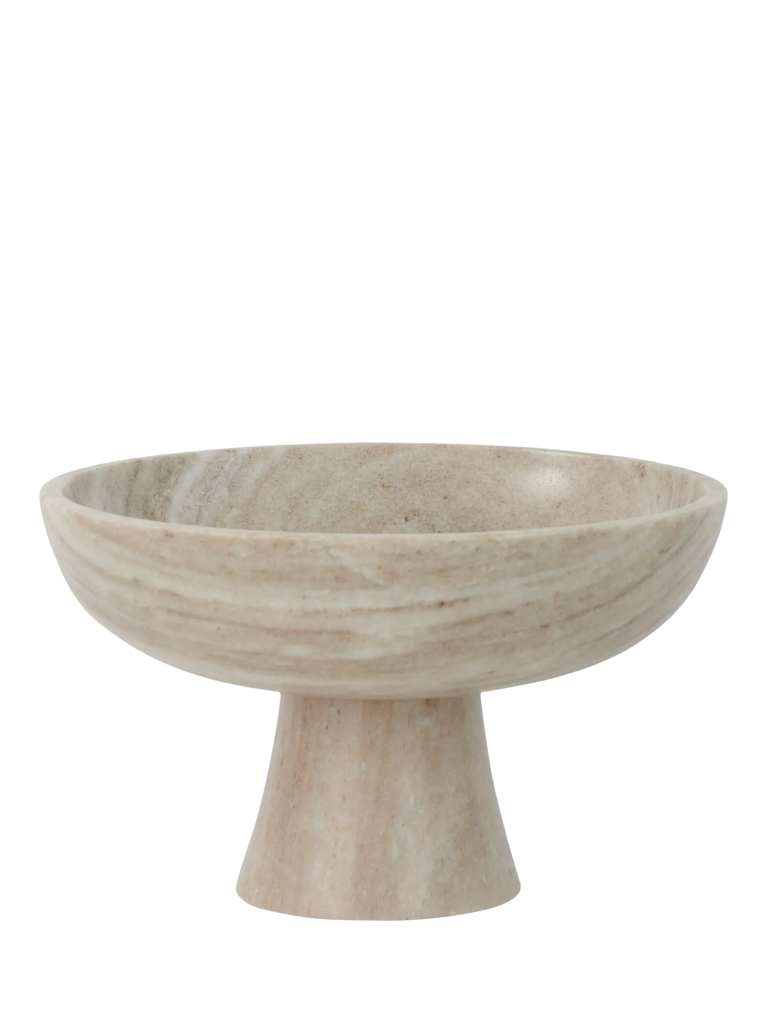 Neptune Malborough footed marble bowl 28cm natural, UK version