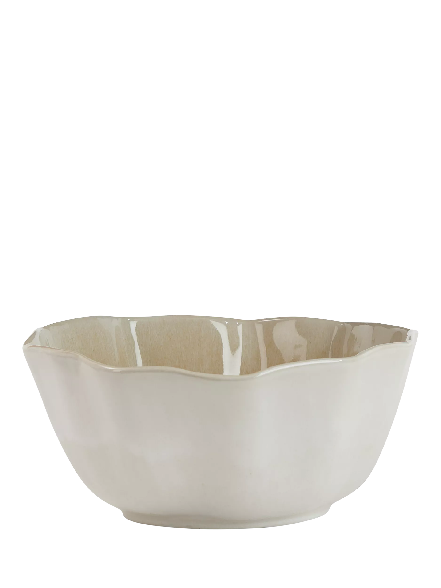 Neptune organic ruffled stoneware salad bowl 26.5cm (British brand)