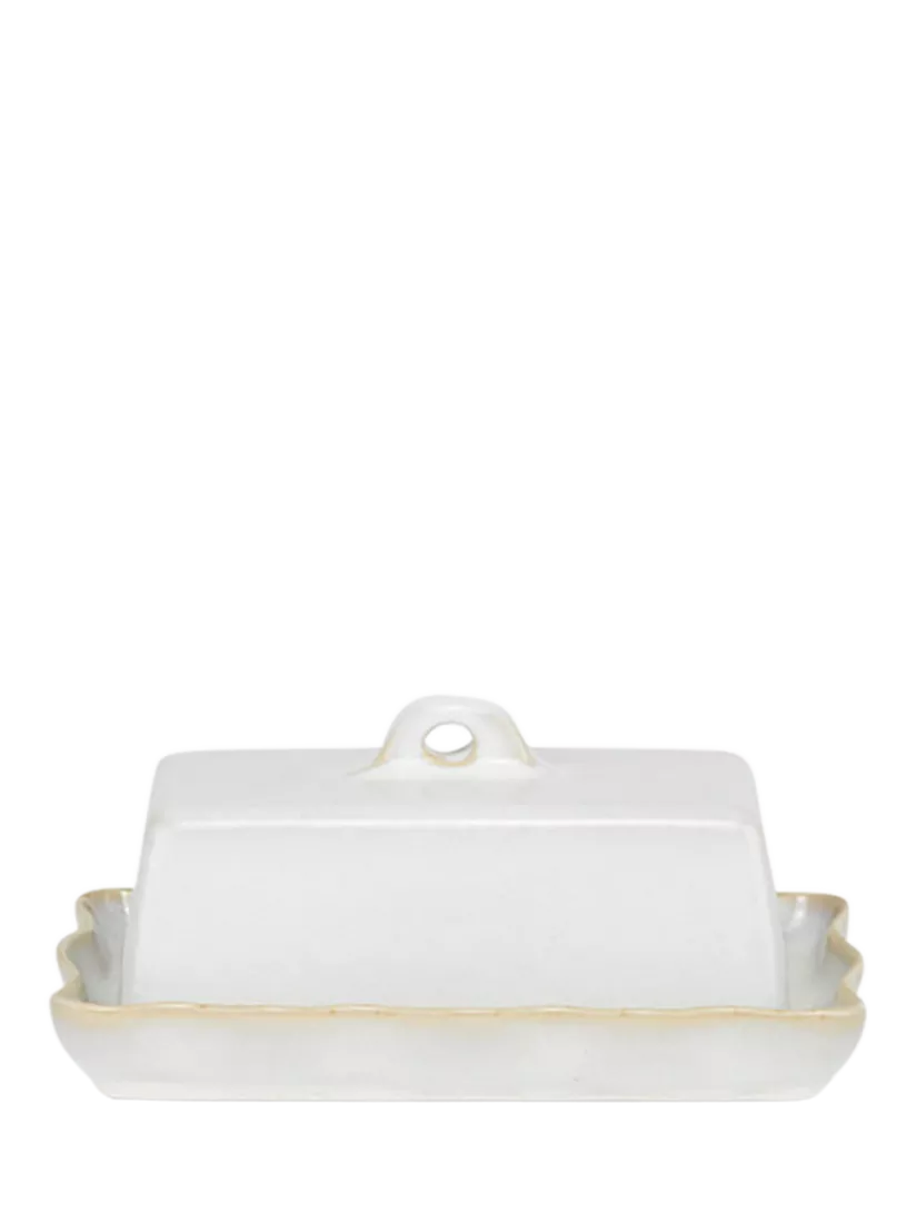 Neptune Bramley stoneware butter dish natural speckled - British product