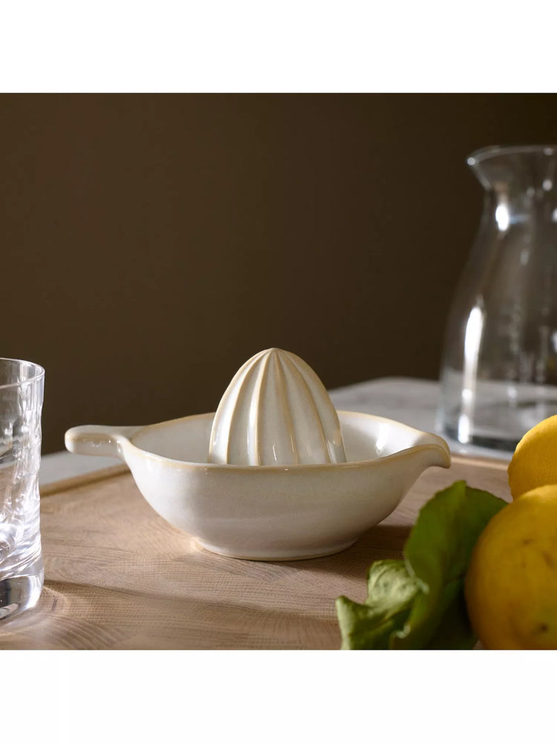 Neptune Bramley stoneware lemon squeezer, imported from the UK