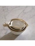 Neptune stoneware pouring cups white set of 3, UK version