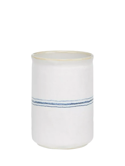 John Lewis Neptune Melbury Stoneware Utensil Pot Natural/Navy- Buy online at McGrocer