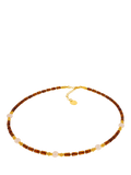 Be-Jewelled gold and cognac necklace 48cm, UK version