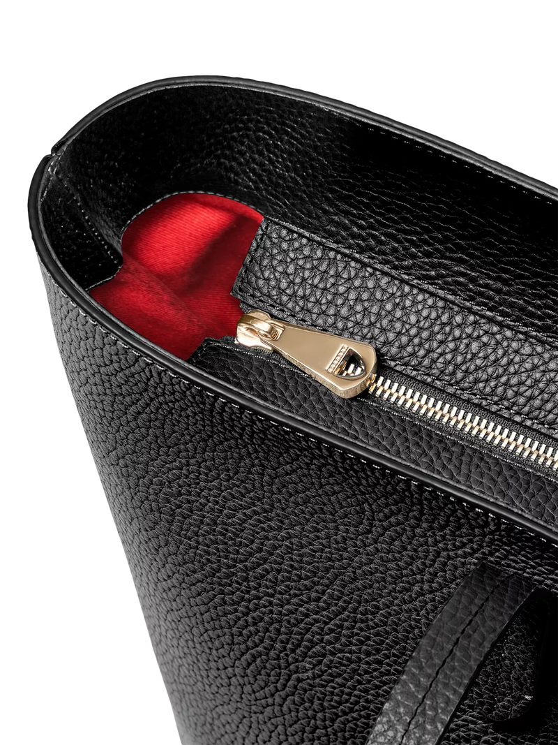 Aspinal of London East West leather tote bag black - British product