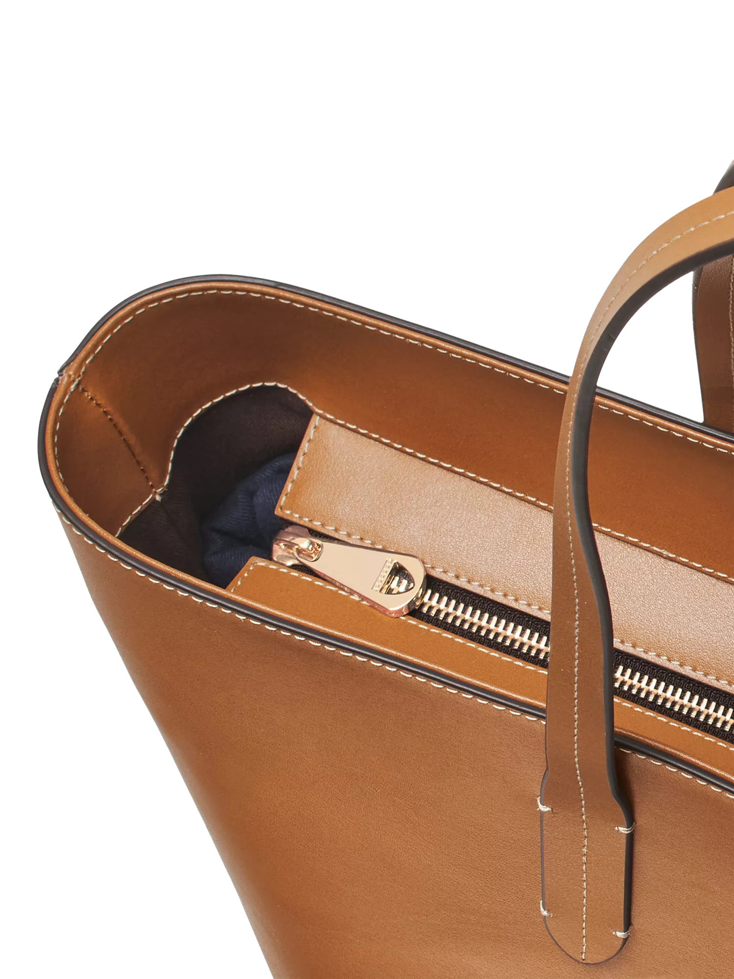 Aspinal of London East West Leather Tote Bag in Tan - British product