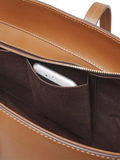 Aspinal of London East West Leather Tote Bag in Tan - British product