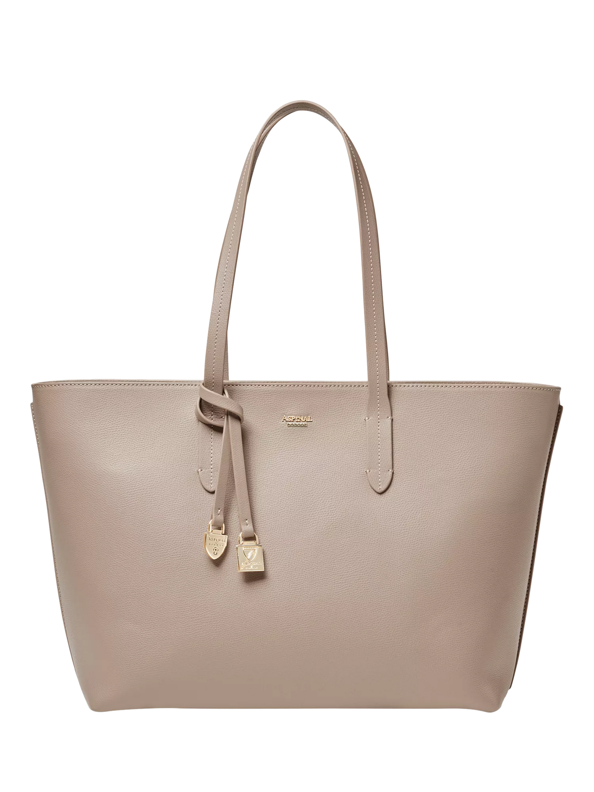 Aspinal of London East West leather tote bag, British brand