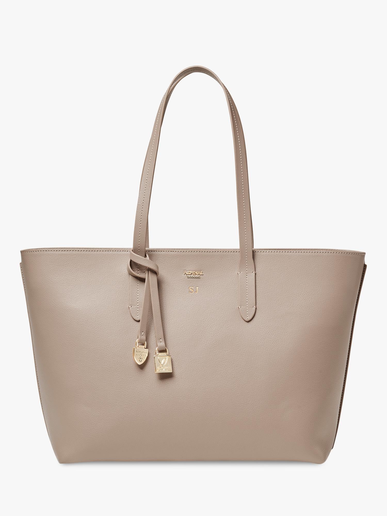 Aspinal of London East West leather tote bag, British brand