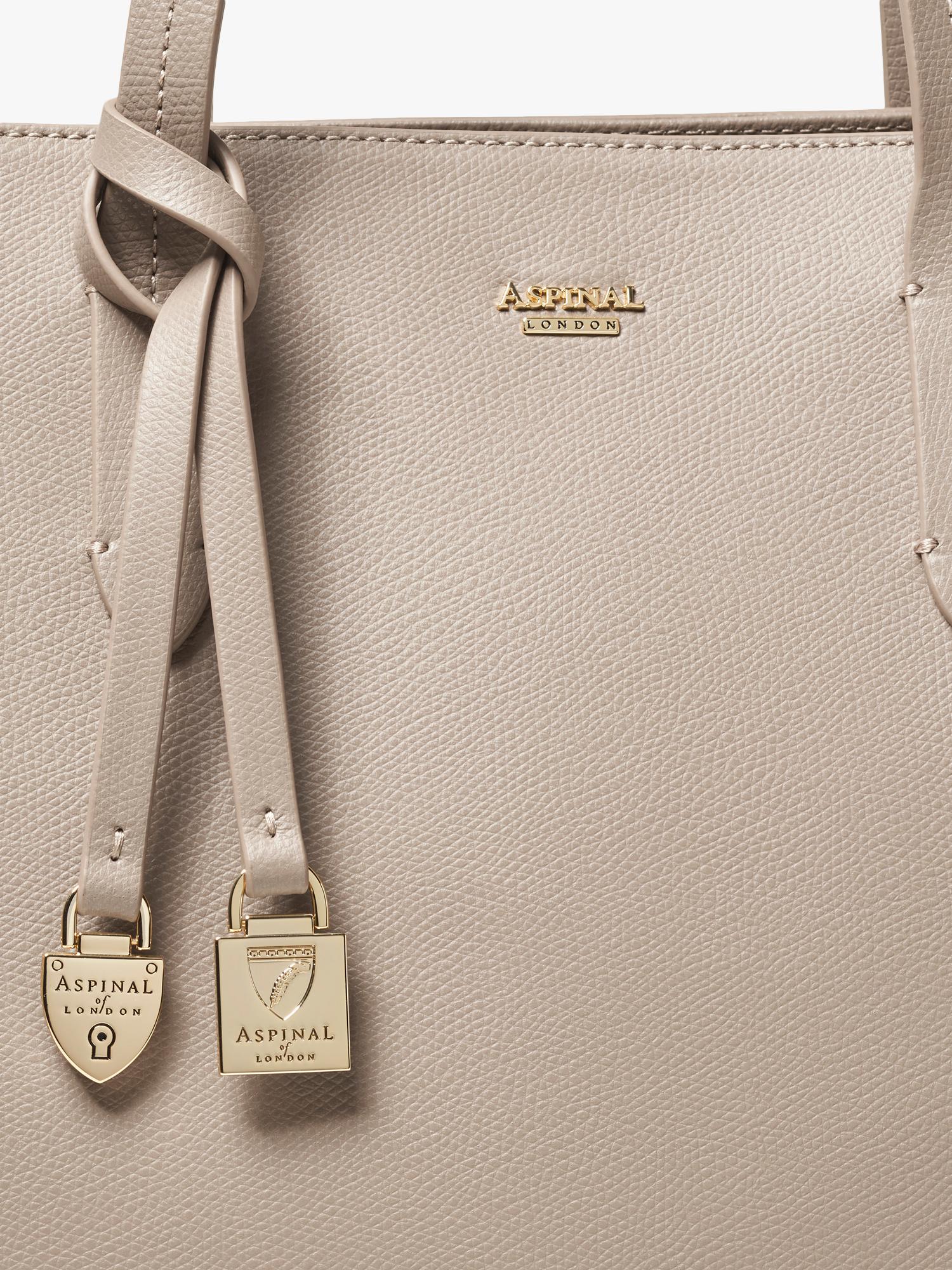 Aspinal of London East West leather tote bag, British brand