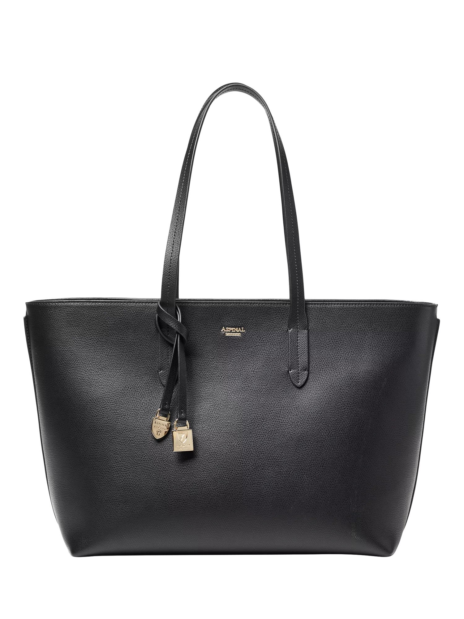 Aspinal of London leather tote bag black - British product