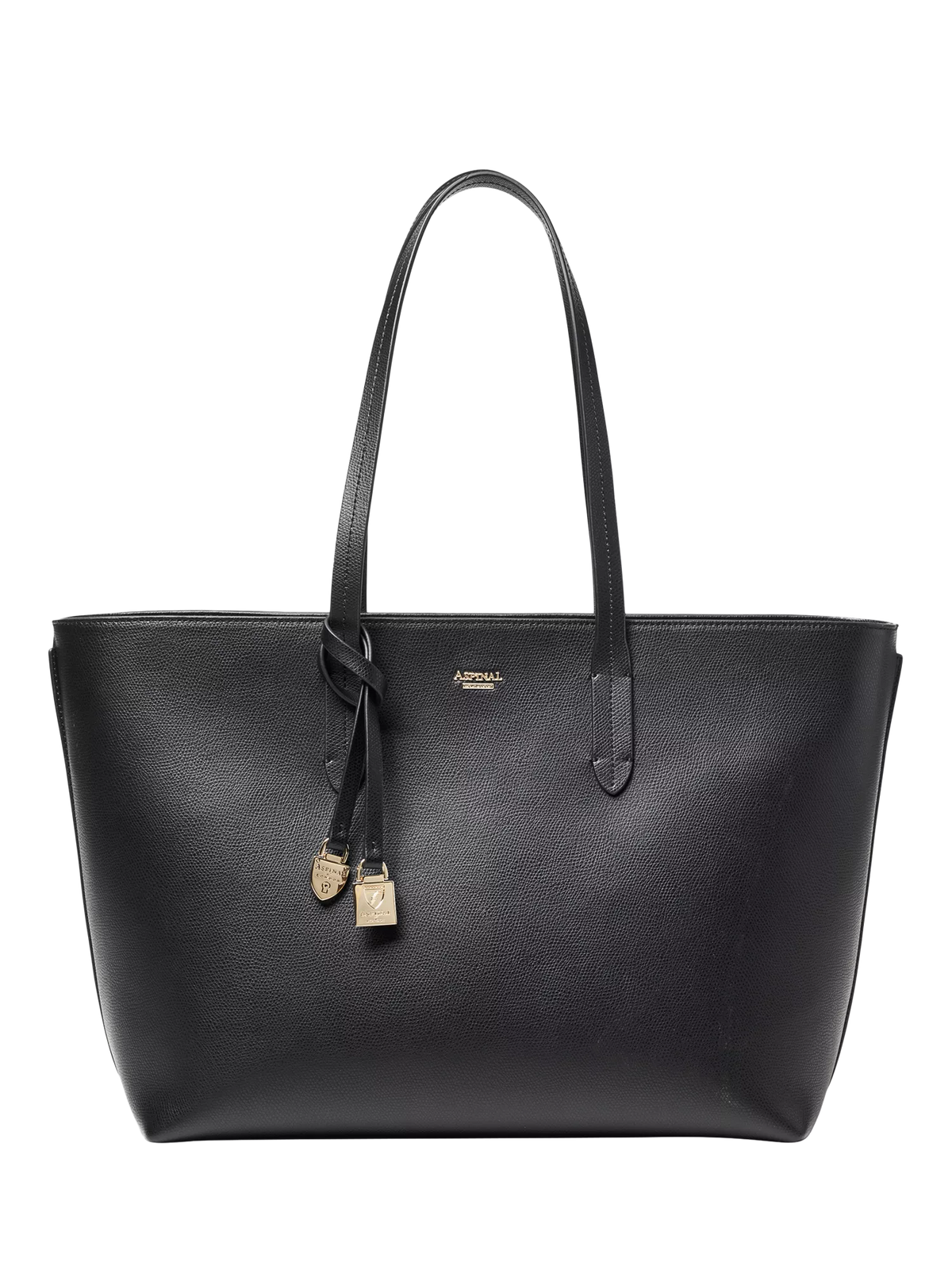 Aspinal of London leather tote bag black - British product