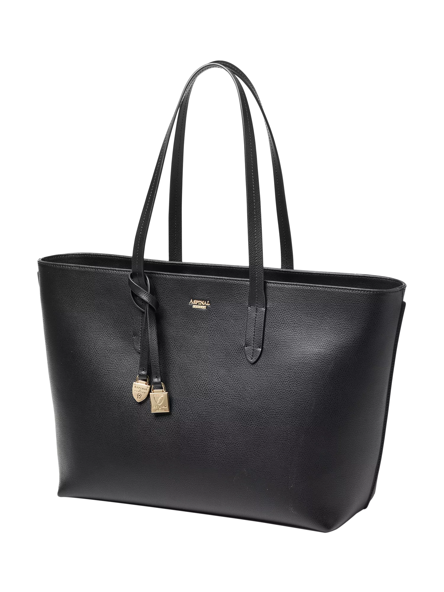 Aspinal of London leather tote bag black - British product