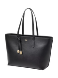 Aspinal of London leather tote bag black - British product