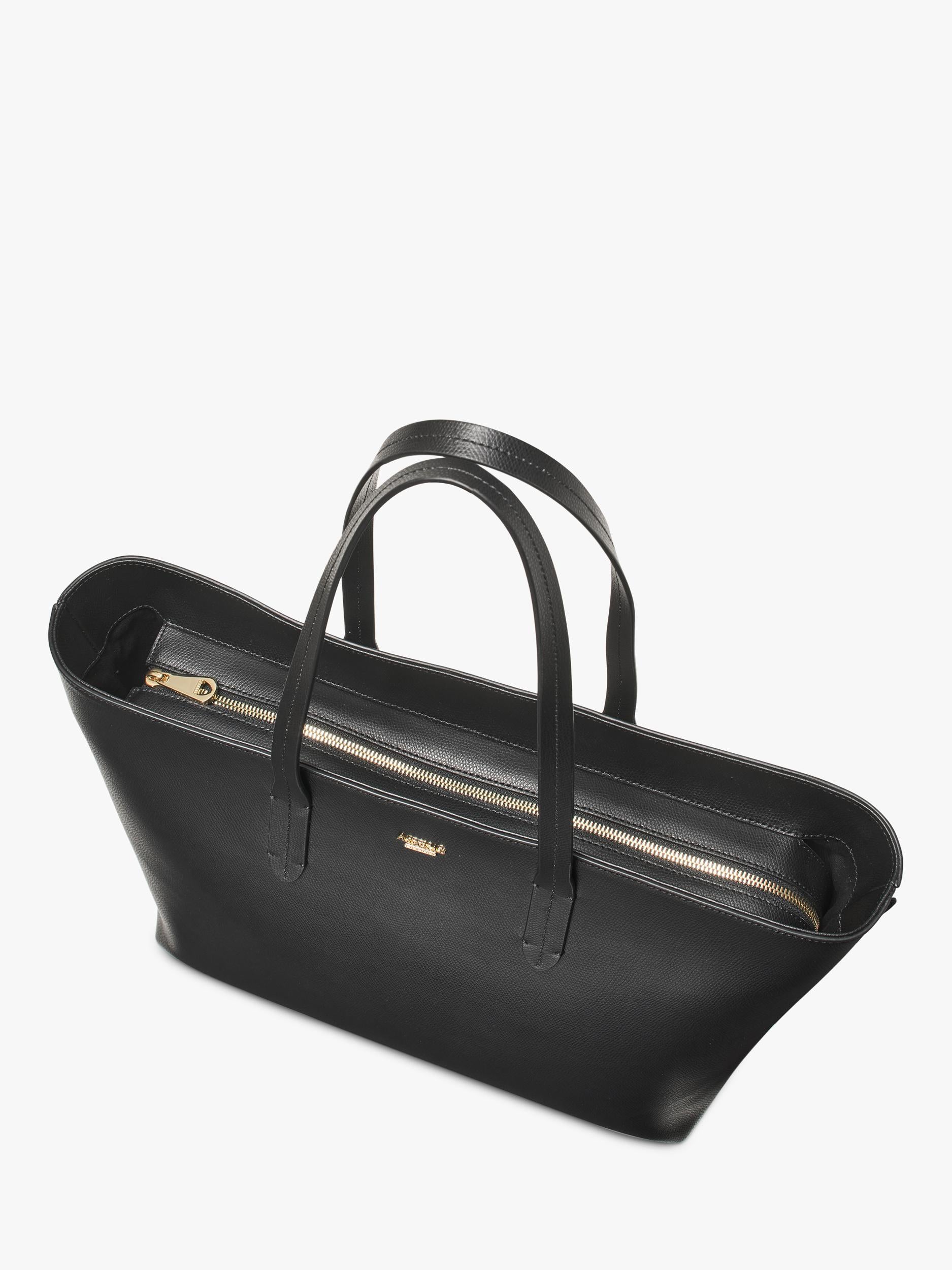 Aspinal of London leather tote bag black - British product