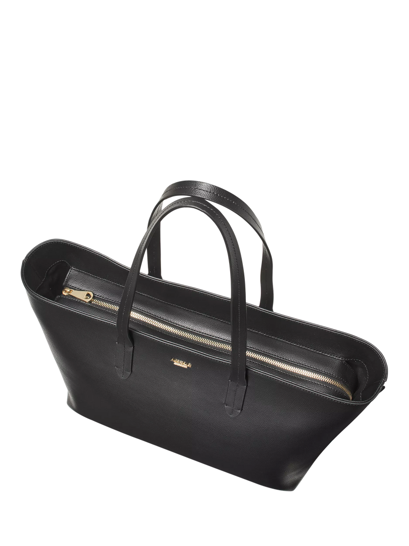 Aspinal of London leather tote bag black - British product
