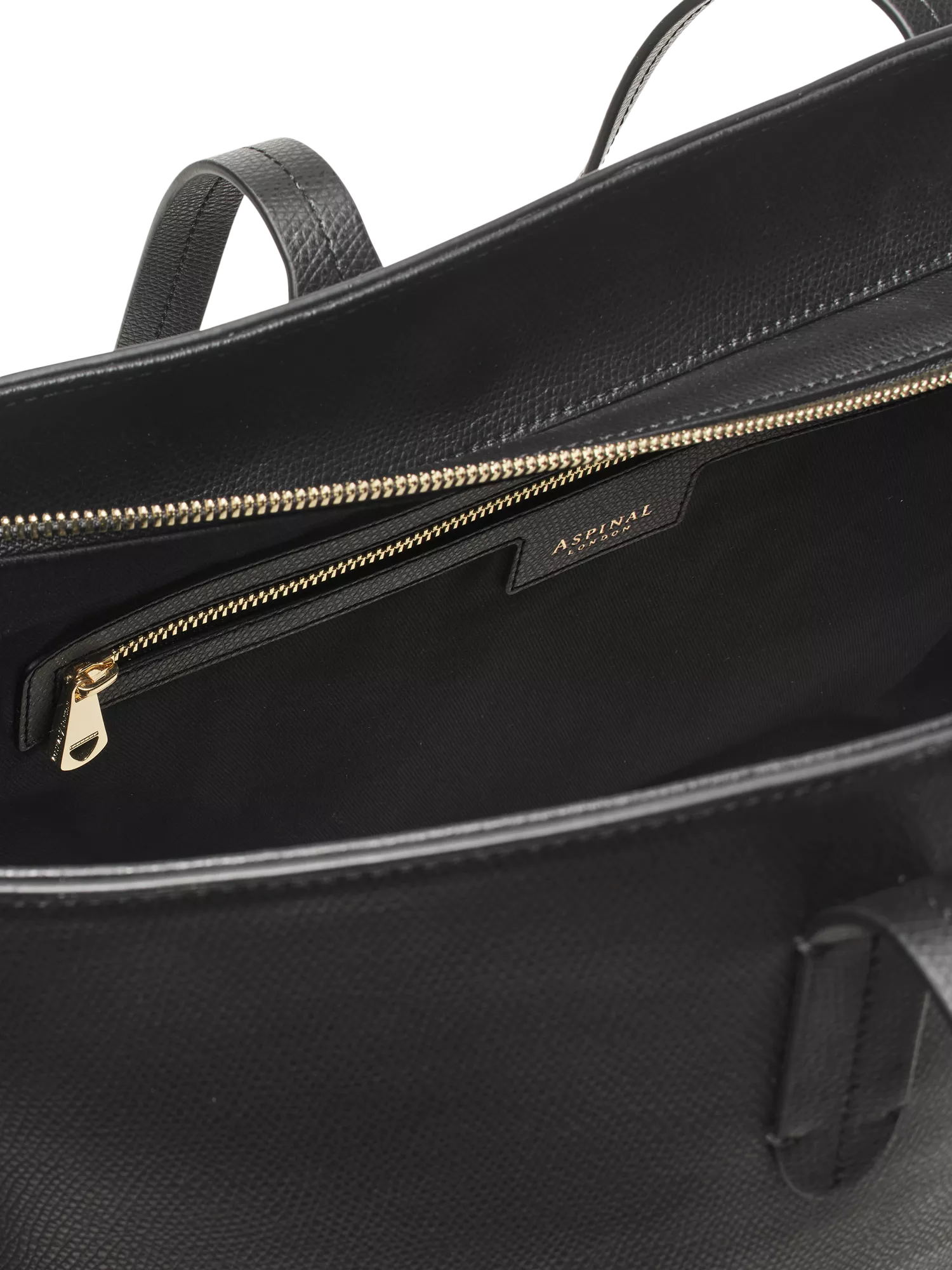 Aspinal of London leather tote bag black - British product