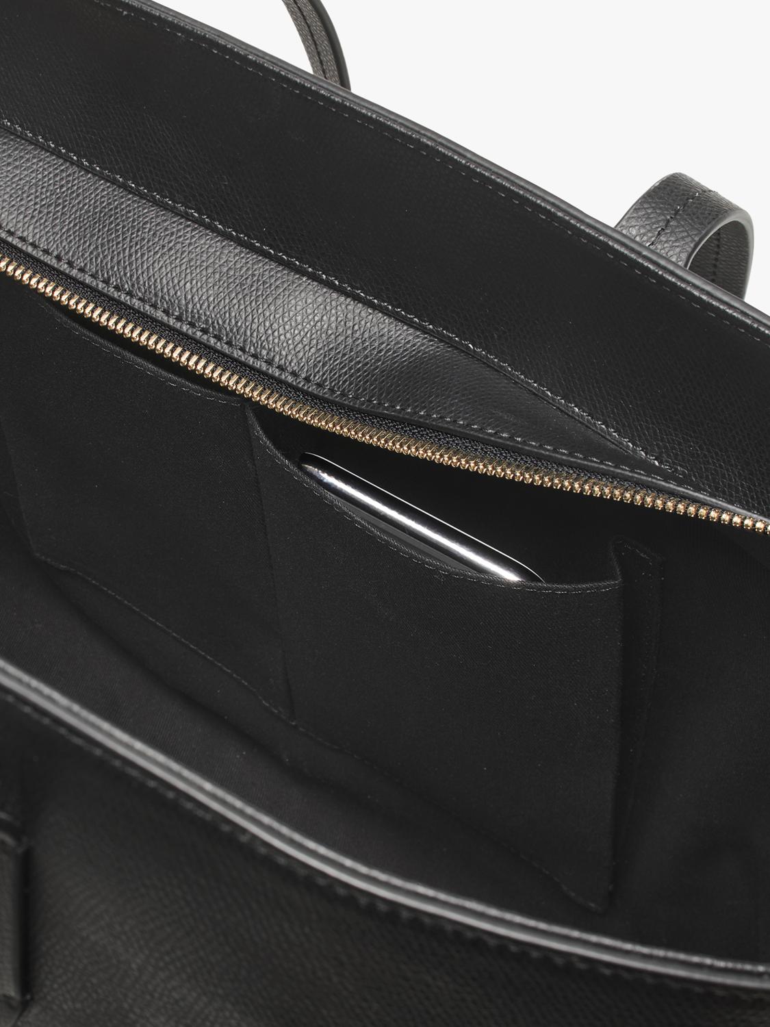 Aspinal of London leather tote bag black - British product