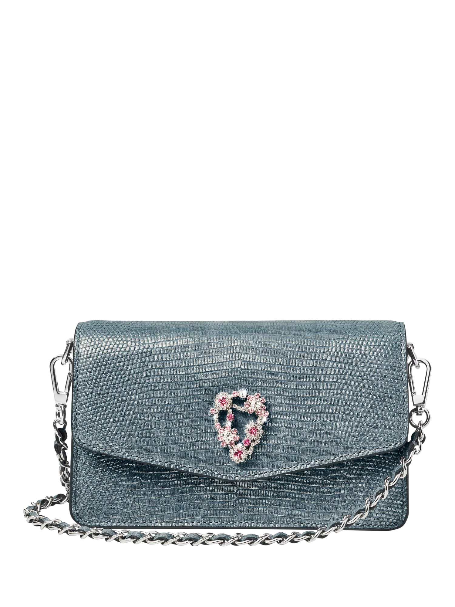Aspinal of London Eliza croc leather clutch bag - British product