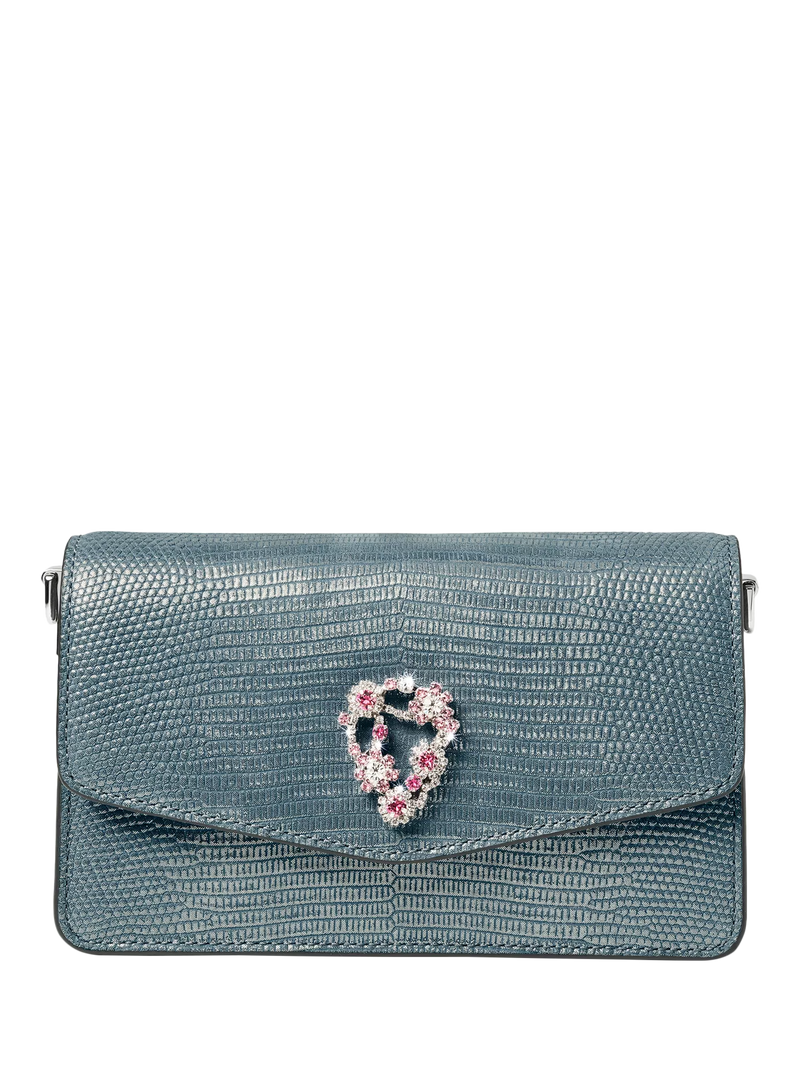 Aspinal of London Eliza croc leather clutch bag - British product