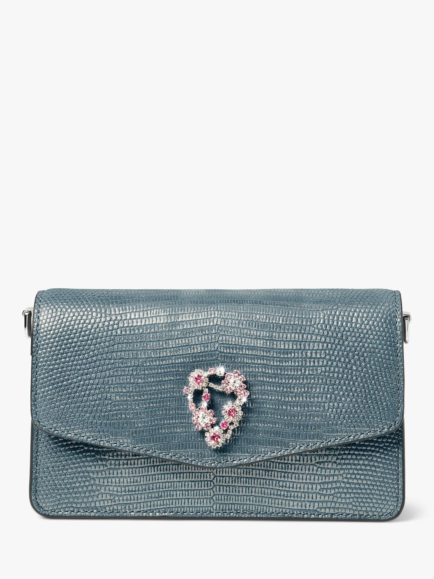 Aspinal of London Eliza croc leather clutch bag - British product