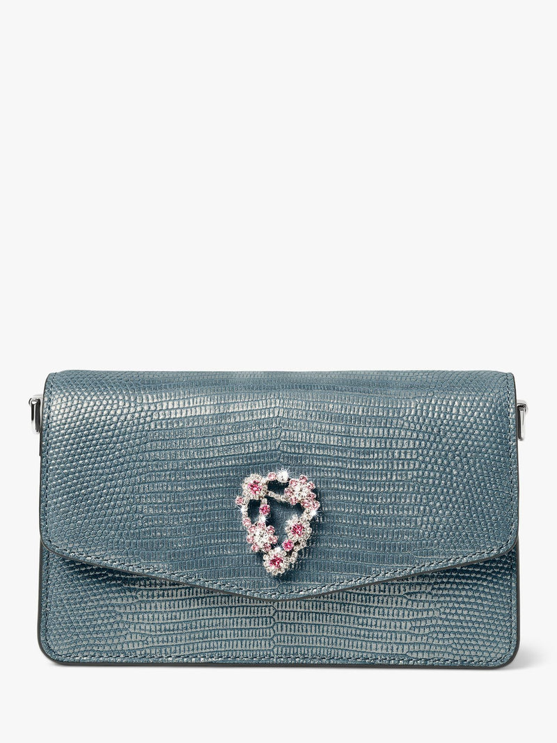 Aspinal of London Eliza croc leather clutch bag - British product