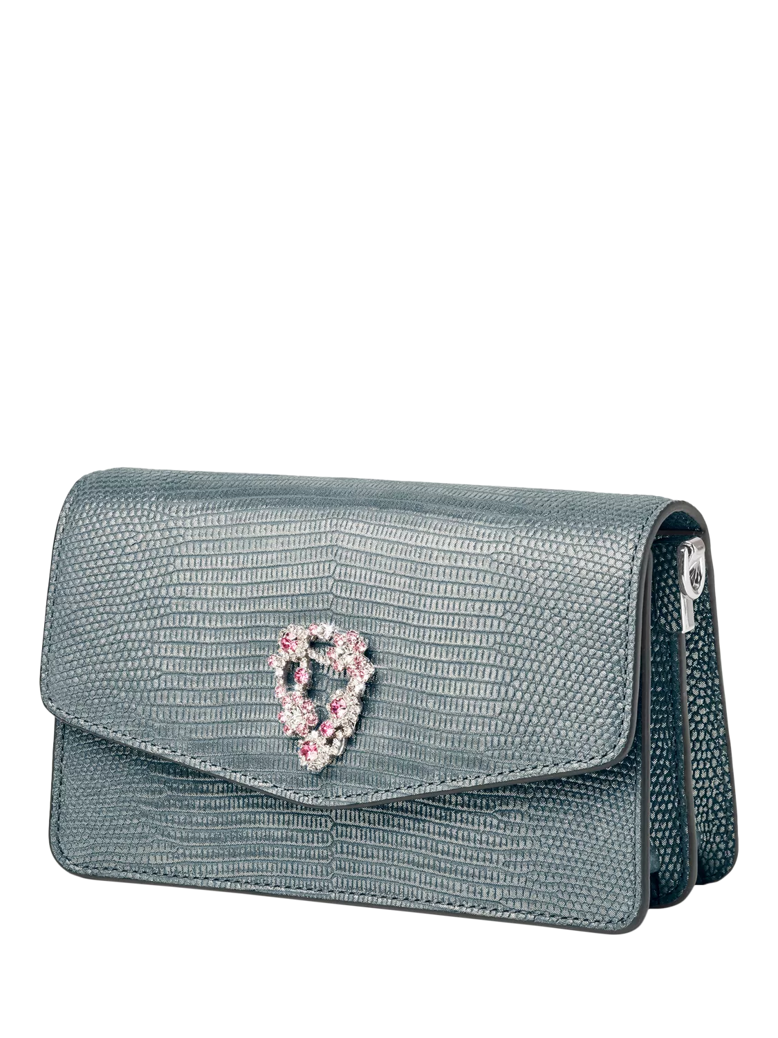 Aspinal of London Eliza croc leather clutch bag - British product