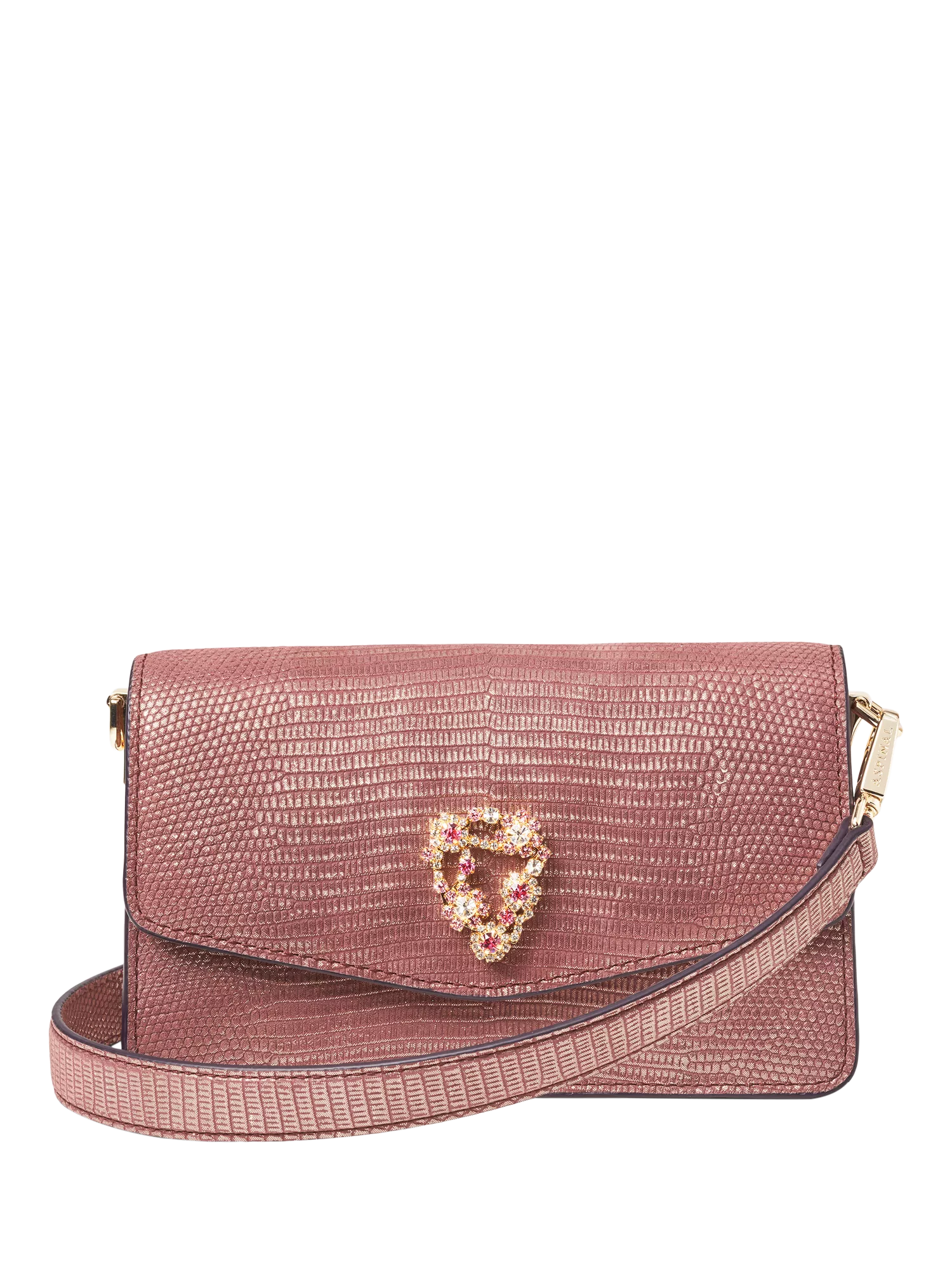 Aspinal of London Eliza leather clutch bag in Cassis (British brand)