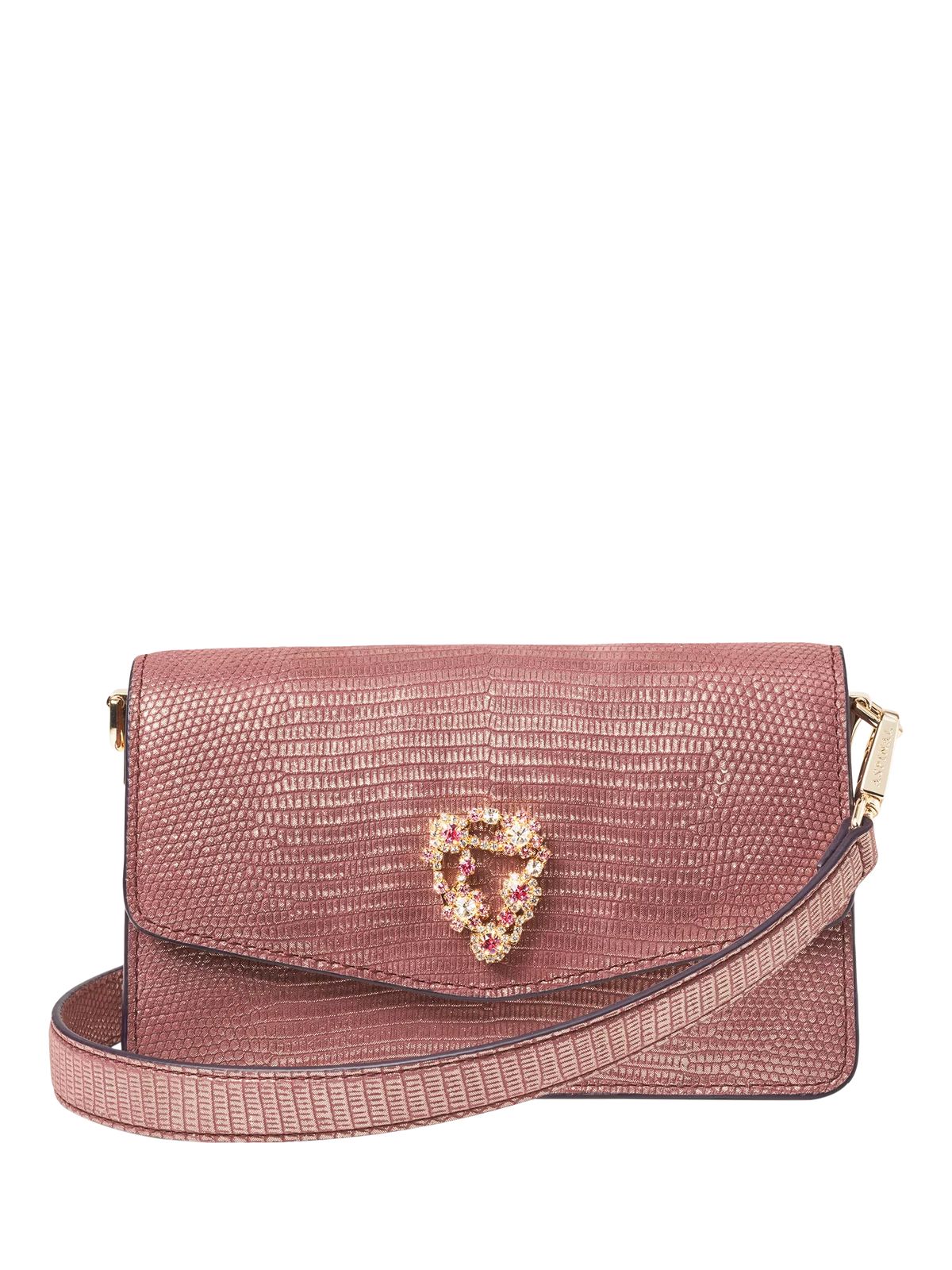 Aspinal of London Eliza leather clutch bag in Cassis (British brand)