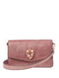 Aspinal of London Eliza leather clutch bag in Cassis (British brand)