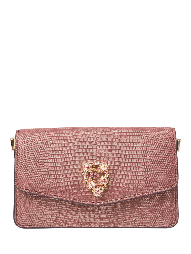 Aspinal of London Eliza leather clutch bag in Cassis (British brand)