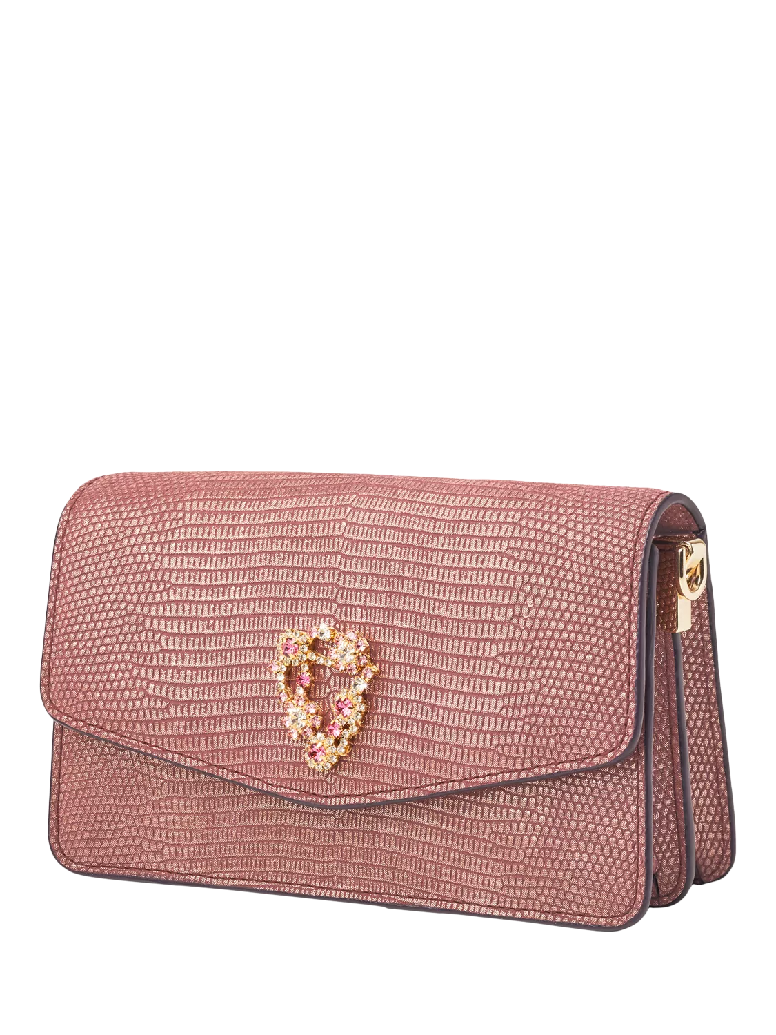 Aspinal of London Eliza leather clutch bag in Cassis (British brand)