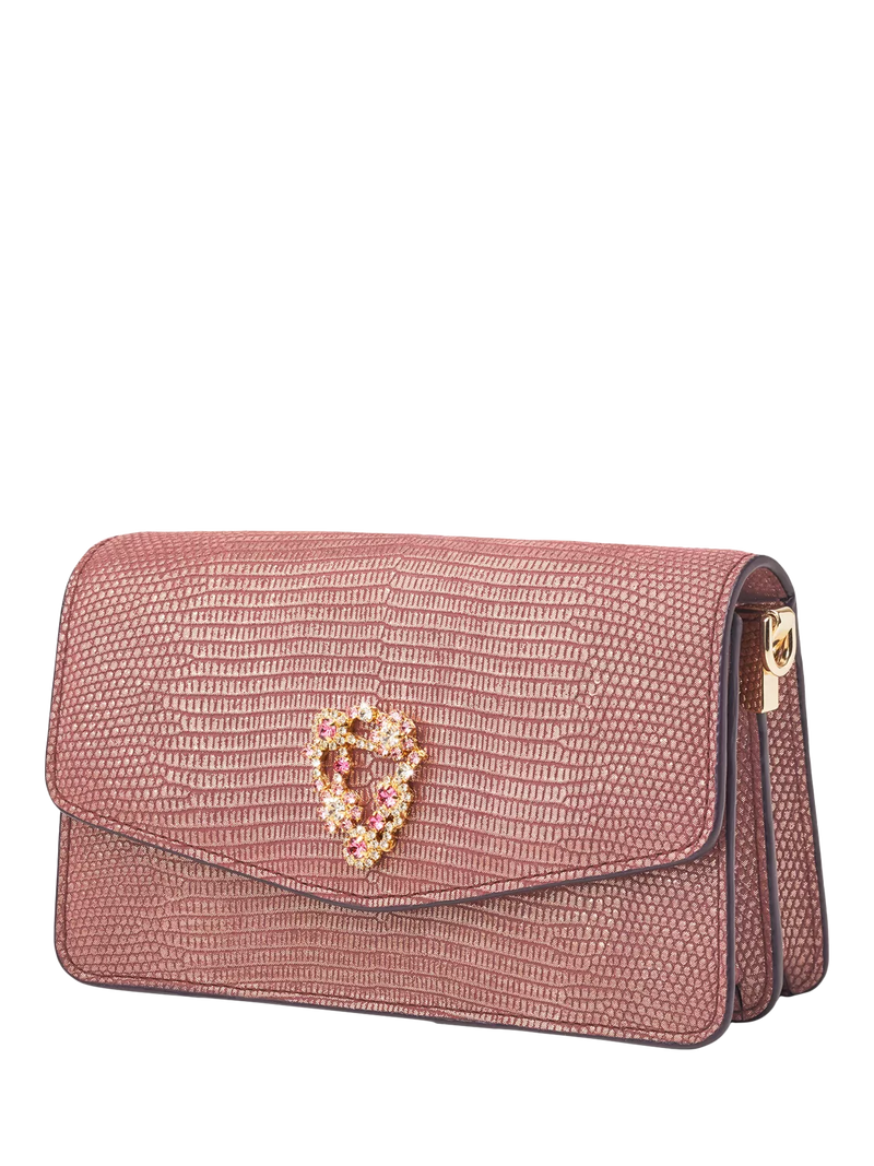 Aspinal of London Eliza leather clutch bag in Cassis (British brand)
