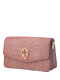 Aspinal of London Eliza leather clutch bag in Cassis (British brand)