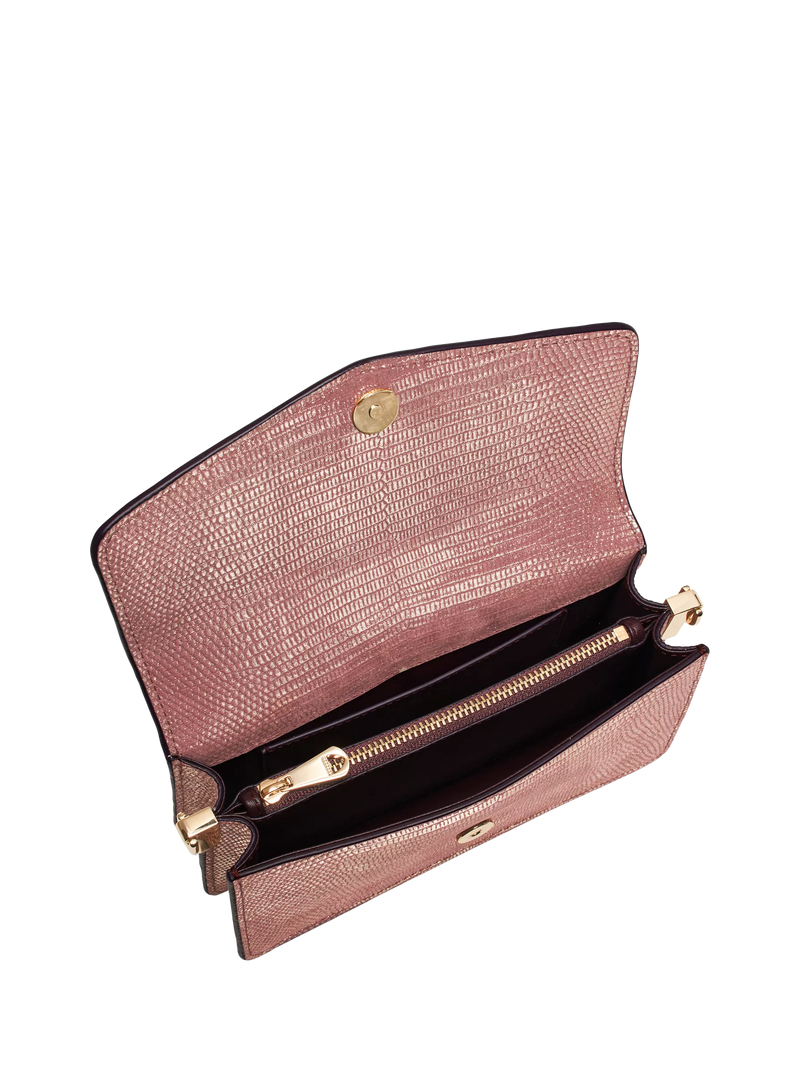 Aspinal of London Eliza leather clutch bag in Cassis (British brand)