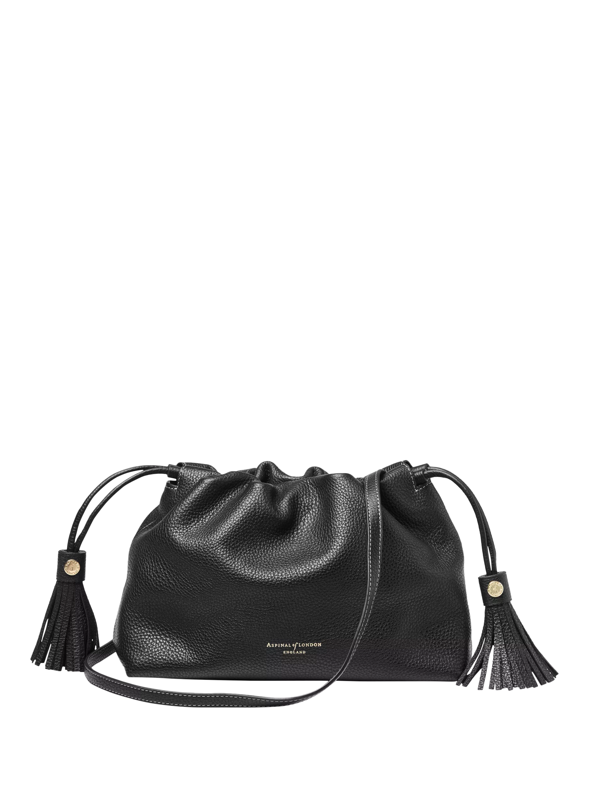 Aspinal of London Soho pebble leather large crossbody pouch - British product