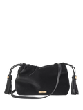 Aspinal of London Amelia black velvet evening bag, imported from the UK
