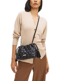 Aspinal of London black quilted leather evening bag, imported from the UK