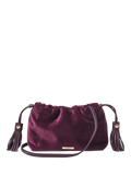 Aspinal of London Cassis velvet evening bag, imported from the UK