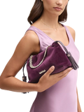 Aspinal of London Cassis velvet evening bag, imported from the UK