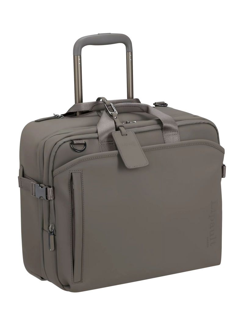 Lipault LOST IN BERLIN Cabin Size Rolling Tote, 26L, Ash Stone