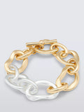 John Lewis mixed plate irregular link bracelet 17cm, imported from the UK